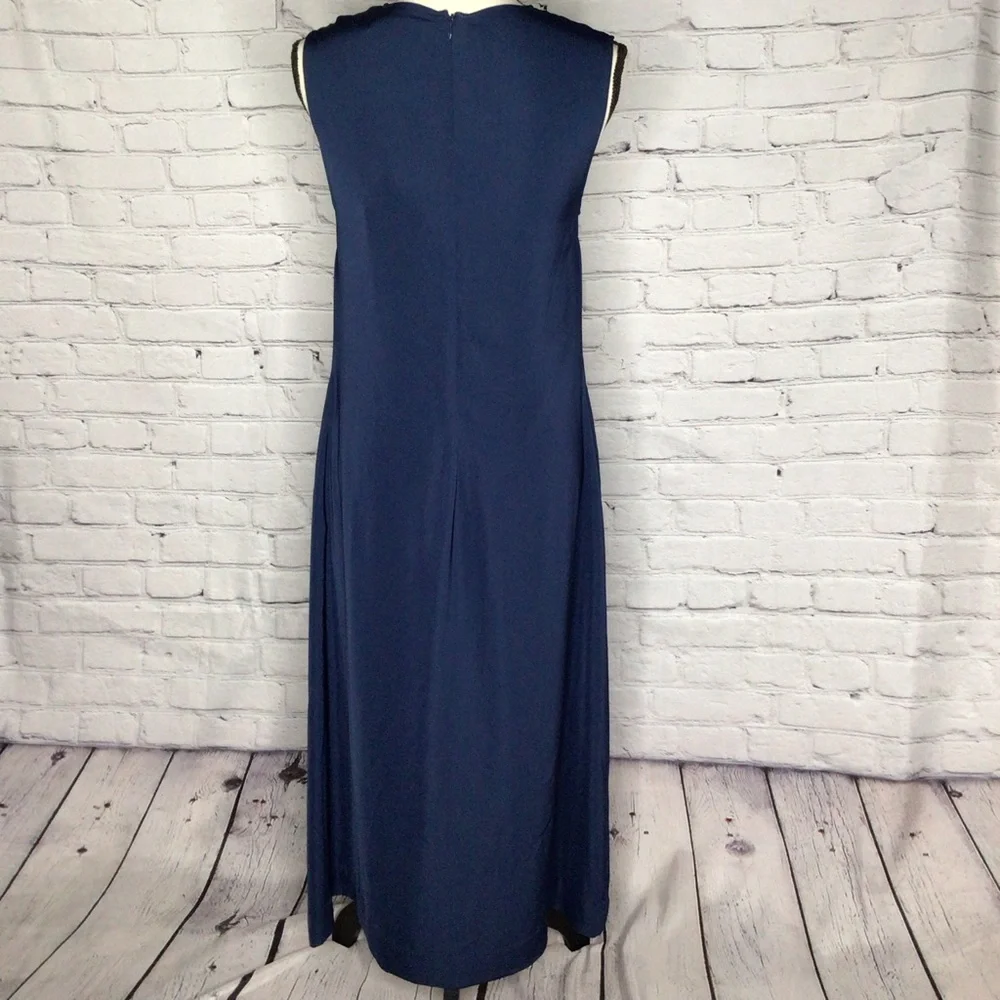 Veiled Collection Navy Blue Eva Essential Sleeveless Midi Dress Medium NWT